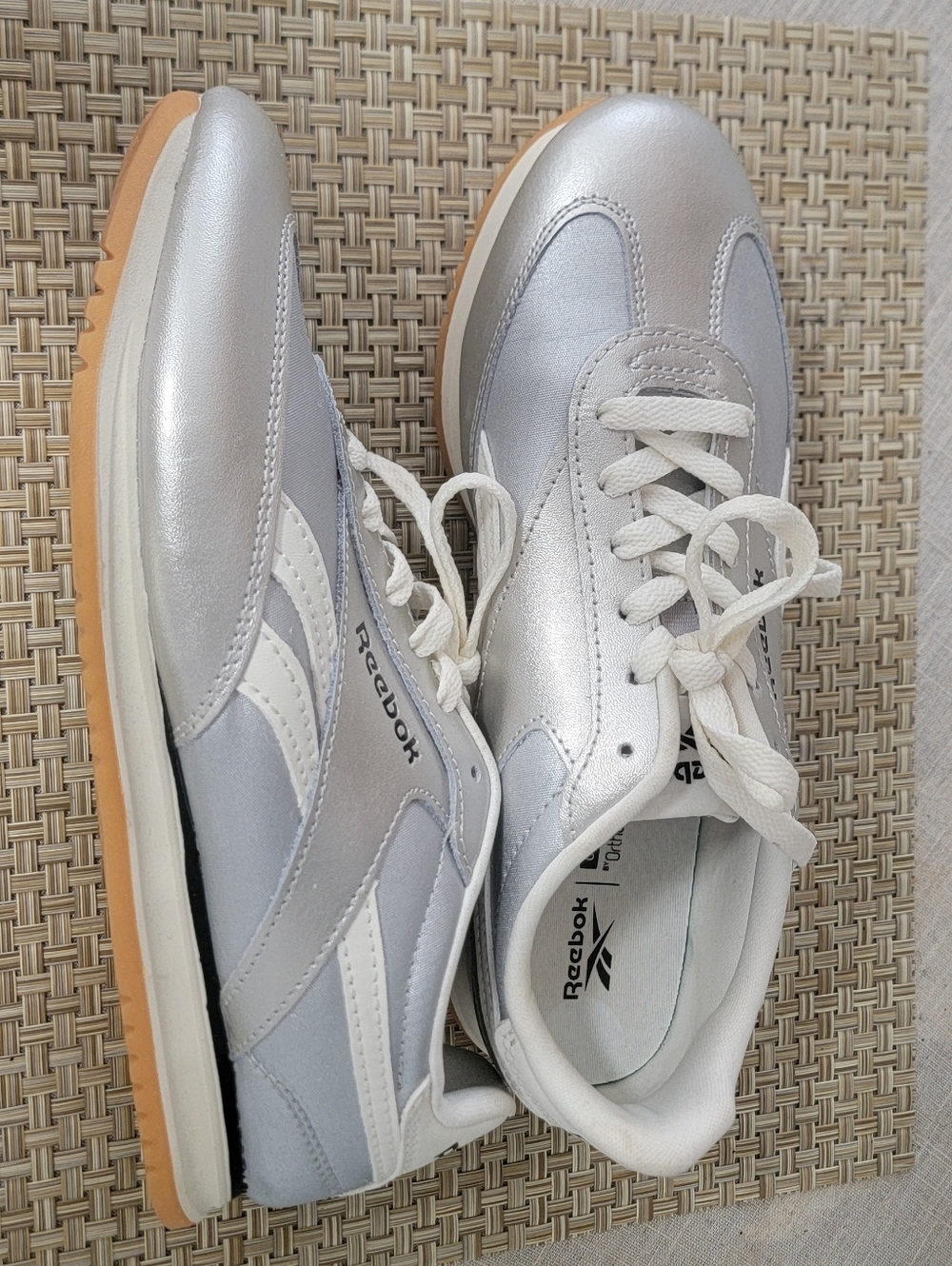 Reebok Women’s Silver Classic Lace-Up Sneakers - Picture 7 of 12